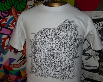 cartoon orgy t shirt sex seditionaries repro size sm -xl