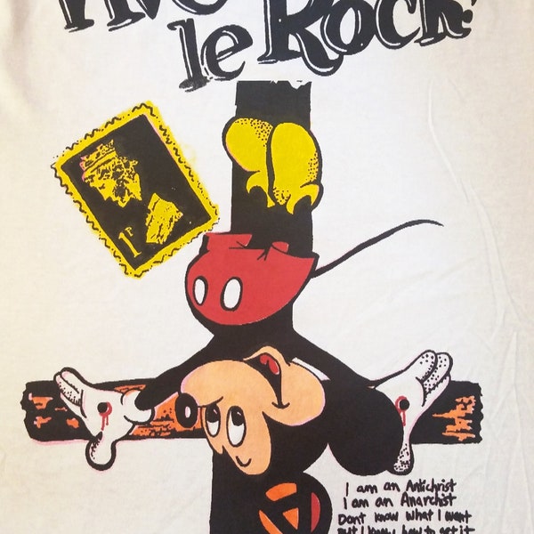 Vive le Rock Gekreuzigtes Mickey Seditionaries Shirt Herren Größe sm -xxl