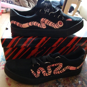 T.U.K. skate creepers us mens size 8 customized by dcoi worms custom punk shoes
