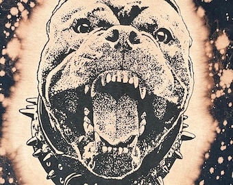 bad dog PUNK shirt BEWARE of GOD aDDICTED tO cHAOS tee