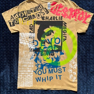 One of a kind SMALL all over print PUNK shirt collaboration with LOWLVL