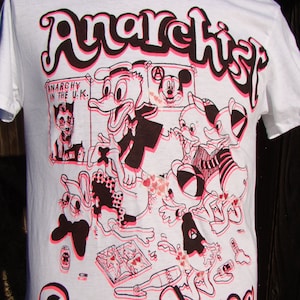 anarchist duck shirt seditionaries style sizes sm-xxl