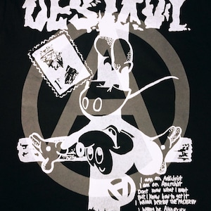 crucified mickey seditionaries style shirt black shirt version!