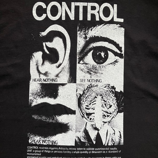 CONTROL hear nothing PUNK shirt by aDDICTED tO cHAOS discharge seditionaries