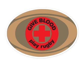 rugby blasenfreie aufkleber geben blut geschenk