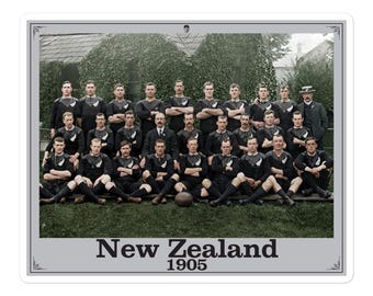 rugby bubble-free Stickers 1905 Neuseeland Mannschaft Geschenk