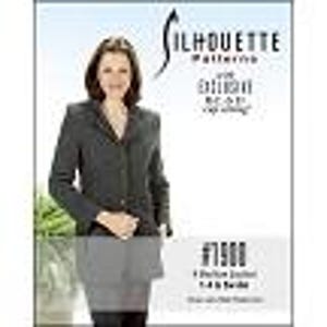 May include: A woman in a gray blazer and skirt stands in front of a white background. The image is a product shot for a Silhouette Patterns sewing pattern. The pattern number is #7900, and the text reads "Silhouette Patterns" and "Exclusive".