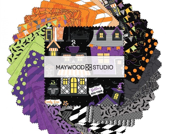 Hometown Halloween Layer Cake by Maywood Studio - 100% Cotton Fabric - Etsy