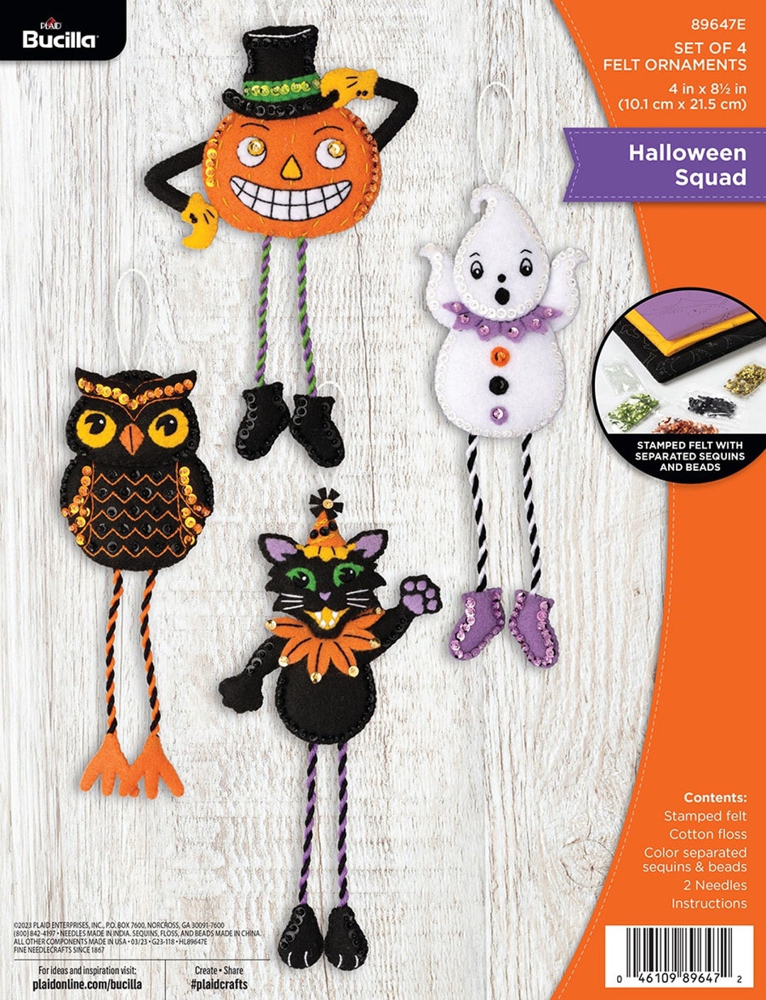 Plaid Bucilla Halloween Felt Kits Etsy