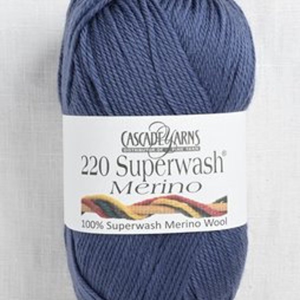 Fil de laine mérinos Superwash Cascade 220 100 % laine mérinos de Cascade - poids peigné VENTE Choisissez des couleurs !