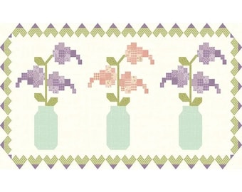Adel In Spring - In A Fruit Jar Table Runner Kit By Sandy Gervais for Riley Blake Design - Sold By The Kit - In Stock
