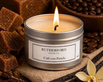 Coffee Soy Candle | Café con Panela | Caramel Vanilla Bean | Hand Poured Gift