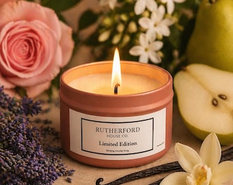 Soft Embrace Soy Candle | Rose, Jasmine, Lavender, Vanilla Fragrance
