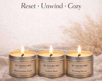Ritual Candle Set | Eucalyptus, Coastal, Sandalwood Soy Candles (3-Pack)