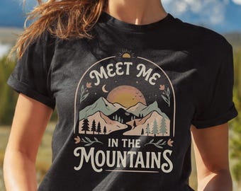 Camiseta Comfort Colors® Mountain, Top con estampado para senderismo, Camiseta para amantes de la naturaleza, Camiseta para actividades al aire libre, Camiseta de verano, Regalo para ella, Camiseta Be Cool