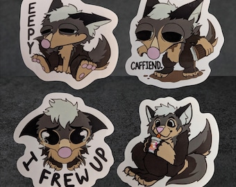 Fursona Stickers Pack | 2 inch Glossy Decal Stickers