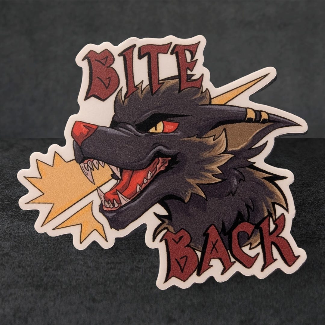Bite Back | Vinyl Sticker - Etsy