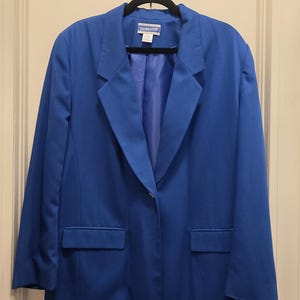 Vintage Pendleton Blue Blazer Women’s Size 14 Rayon Blend Classic Career Tailored