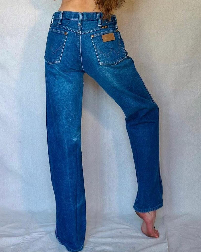 70s Mid Wash Wrangler Denim Jeans Bild 3