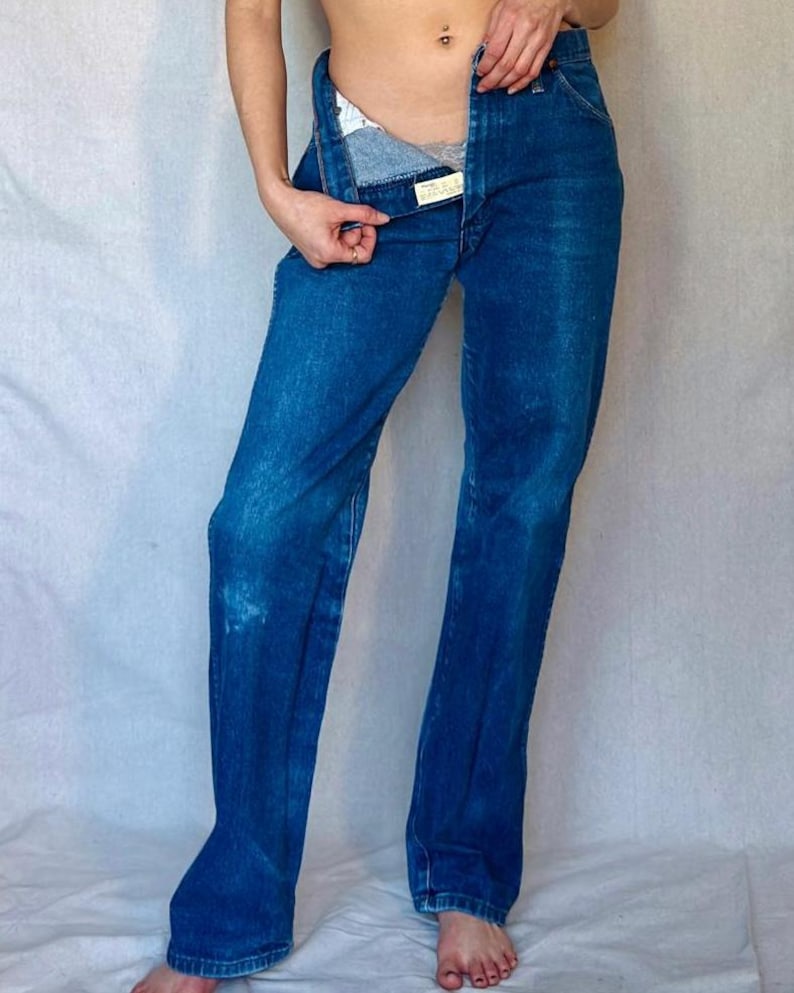 70s Mid Wash Wrangler Denim Jeans Bild 2