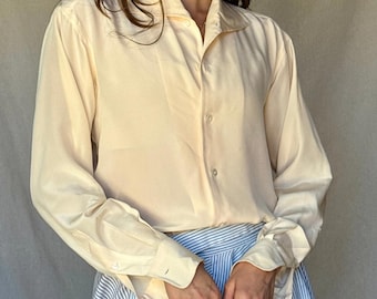 90s Ralph Lauren Silk Button Up Blouse