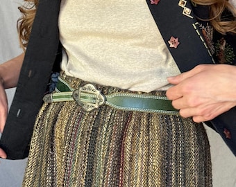 90s Green Leather Liz Claiborne Belt
