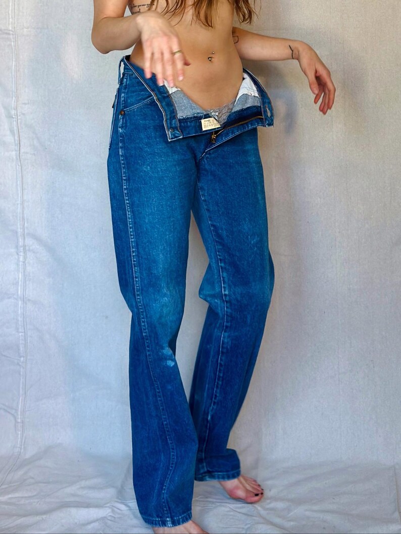 70s Mid Wash Wrangler Denim Jeans Bild 5