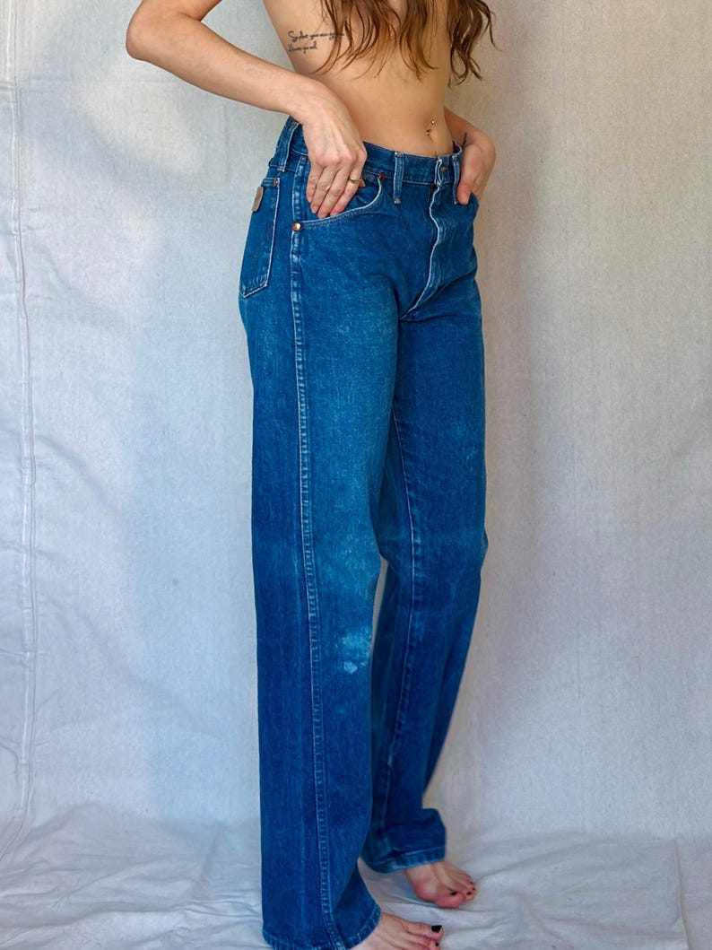 Vintage 70s Mid Wash Wrangler Denim Jeans image 6