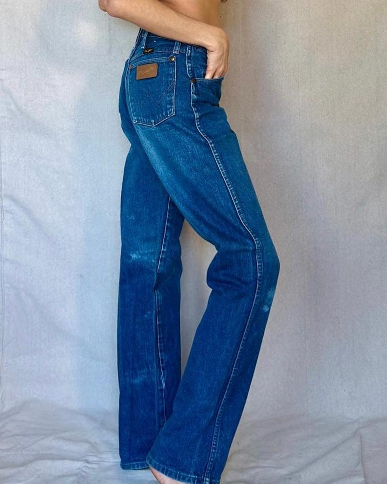 70s Mid Wash Wrangler Denim Jeans Bild 4