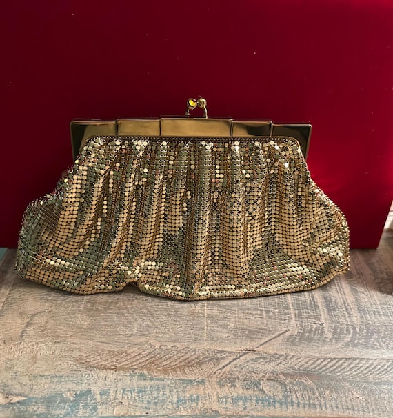 Gorgeous Whiting & Davis Mesh Clutch Evening Bag … - image 1