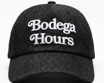 Embroidered Bodega Flowers Dad Hat | NYC Washed Denim Cap