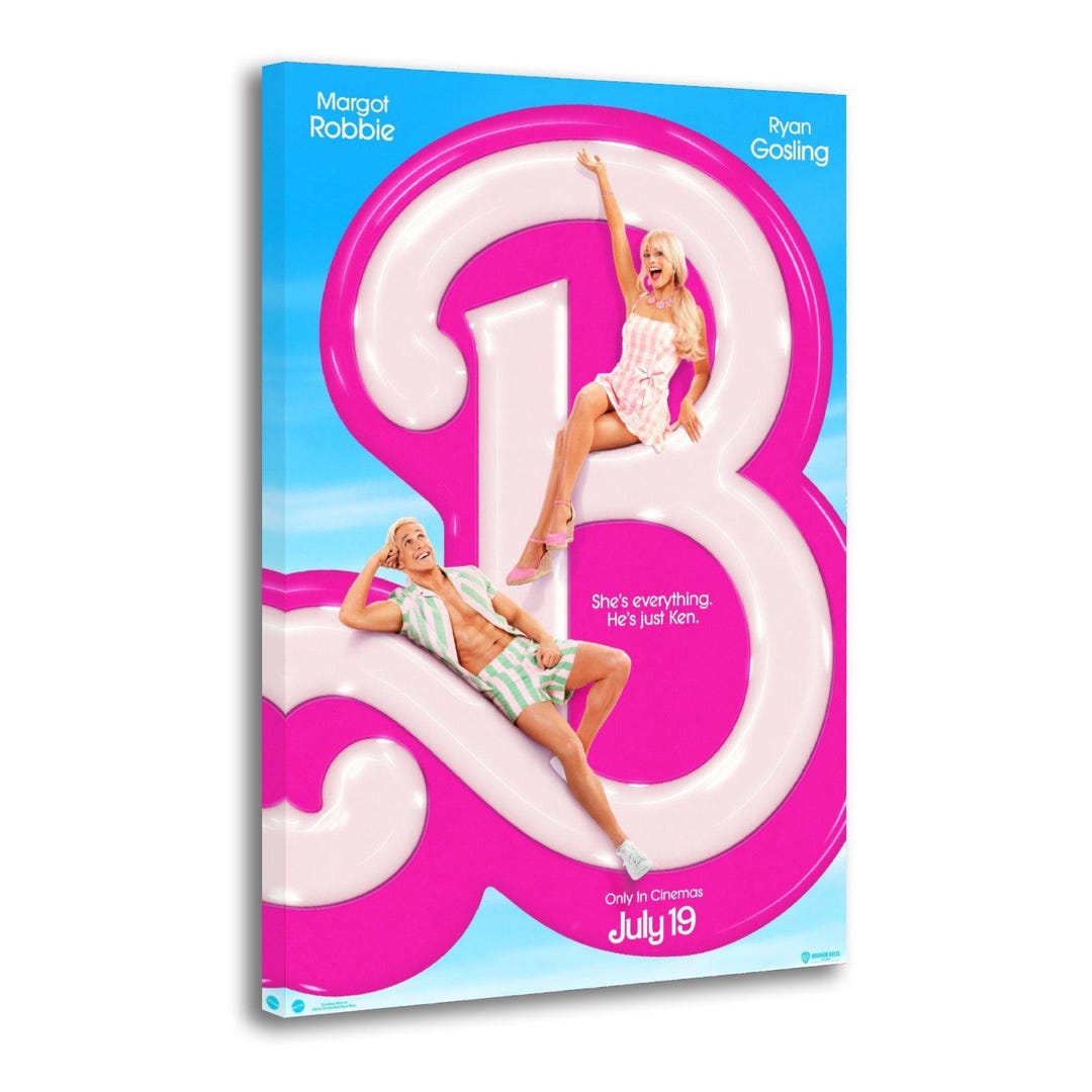 BARBIE Promo Movie Margotrobbie Painting on Canvas Wall Art Poster — free download