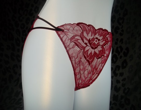 victoria's secret vintage panties bikini lace pin… - image 1