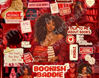 Bookish Babe- Rogue kindle insert Black Girl Booktok Collage
