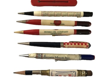 Vintage Advertising Pens Pencils Farm Seed & Fertilizer Peters Oil Purina