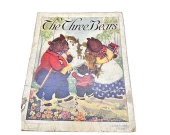 Linen-Like Book 1930s The Three Bears Whitman Publishing C. Stone illustrator
