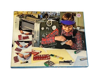 Vtg 60s ABC Printing Outfit Superior Little Printer Multi Print Milano Italy Toy