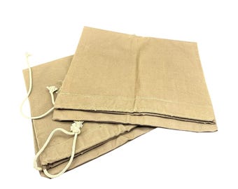 Set of 2 WWII U.S. Army Barrack Bag Laundry Sack Stiff Canvas 1940s