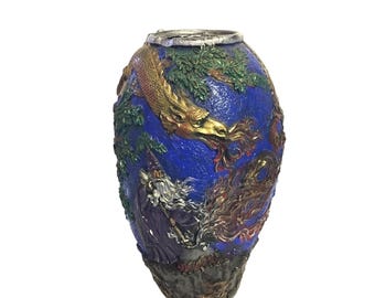 Vintage Fantasy Dungeons & Dragons Wizard Decorative Resin Vase 11 In