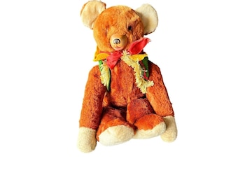 Vintage Plush Ideal Tumbling Toys Teddy Bear Stuffed Animal Toy 13"
