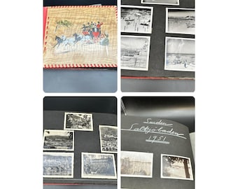 Antique Photo Album 1951 Post War Germany Sweden Portugal Travel Photographs JS