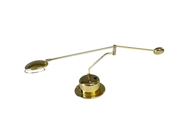 Vintage 70s Brass Articulating Desk Lamp Adjustable Swing Arm Mid Century