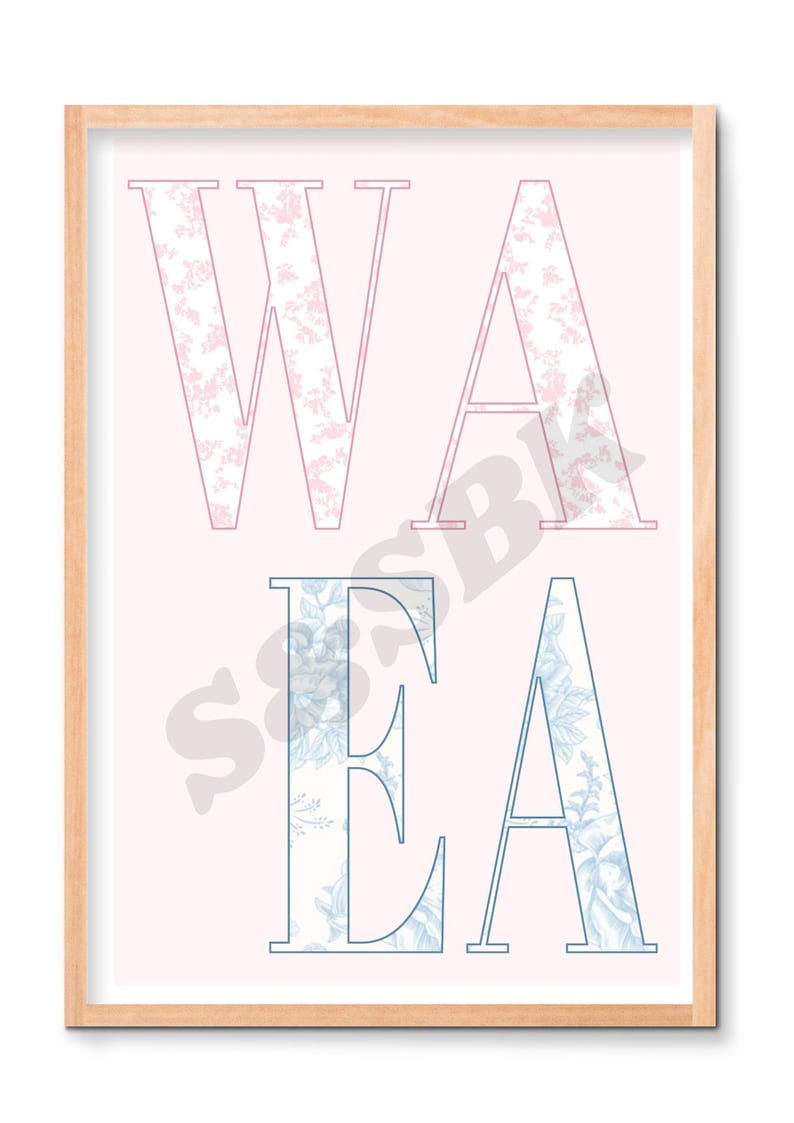 Auburn University Wall Art Bundle | Preppy Floral Print Set | Sorority Room Styling | Digital Download image 2