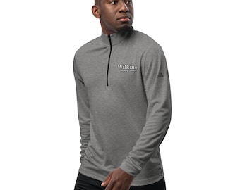 Sudadera con cremallera de un cuarto bordada con el logo de WLC
