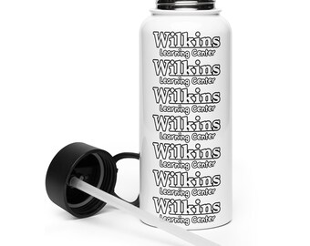 WLC Logo - Stainless Steel Water Bottle with a Straw Lid