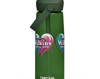 Logotipo de WLC Heart - Botella de agua CamelBak Thrive con pajita abatible