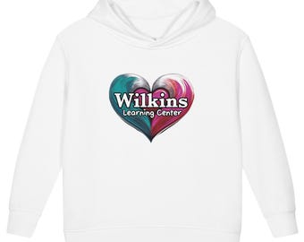 Sudadera con capucha de felpa con logo de WLC Heart para niños pequeños