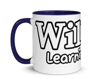Taza con logo extragrande de WLC y color en el interior.