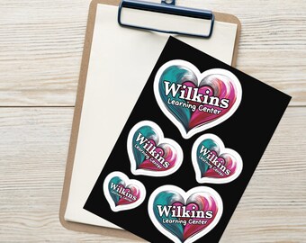 Logotipo del corazón de WLC - Hoja de pegatinas