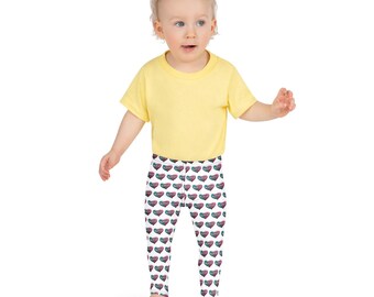 Leggings infantiles con estampado mini y logo de corazón de WLC